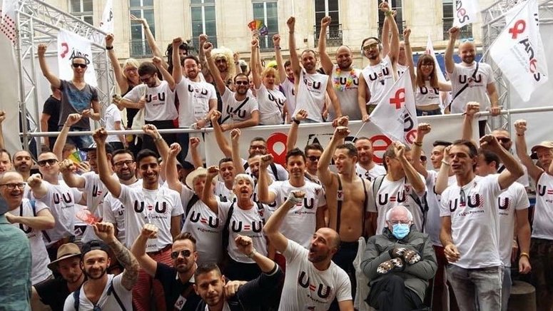 BR999's tweet photo. 🙏🏾Thank you U.S. Senator #BernieSanders for supporting #UequalsU w/ @assoAIDES @LWBchina @LatinoCommAIDS @nycHealthy and much more! #UUnity https://t.co/kt64JCBu4z