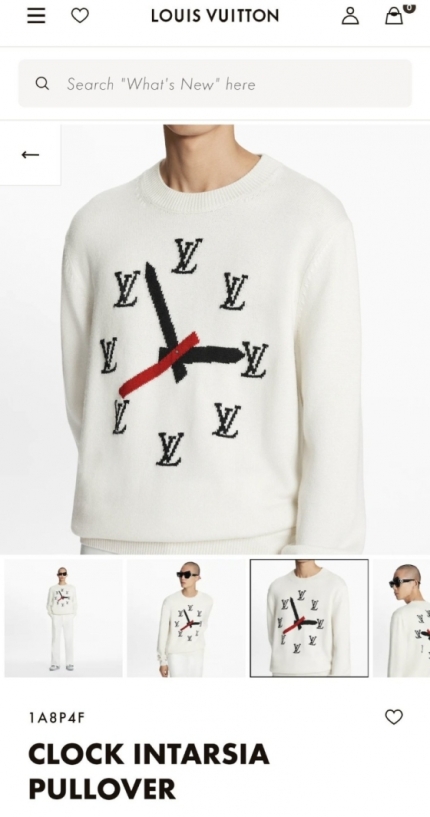 lv clock sweater
