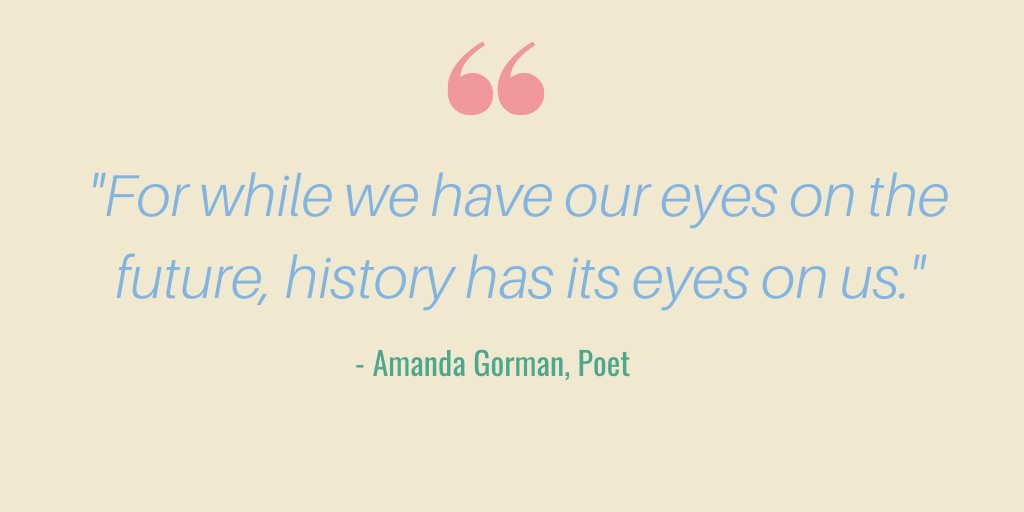 pigtailmedia's tweet photo. And just like that, hope finds its way back in. 💙  Were you also moved by Amanda Gorman's poem at the inauguration this week? 🎙️ 

Our future has been waiting for you, young leaders. 👏   #AmandaGorman #Inauguration https://t.co/wnkp0qg8Le