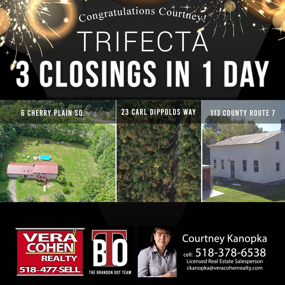 VeraCohenRealty's tweet photo. Congratulations Courtney!! She had 3 closings in just 1 day!! If you are looking to buy or sell, call Courtney! #veracohenrealty #realestate #topproducing https://t.co/BEbadANZZK