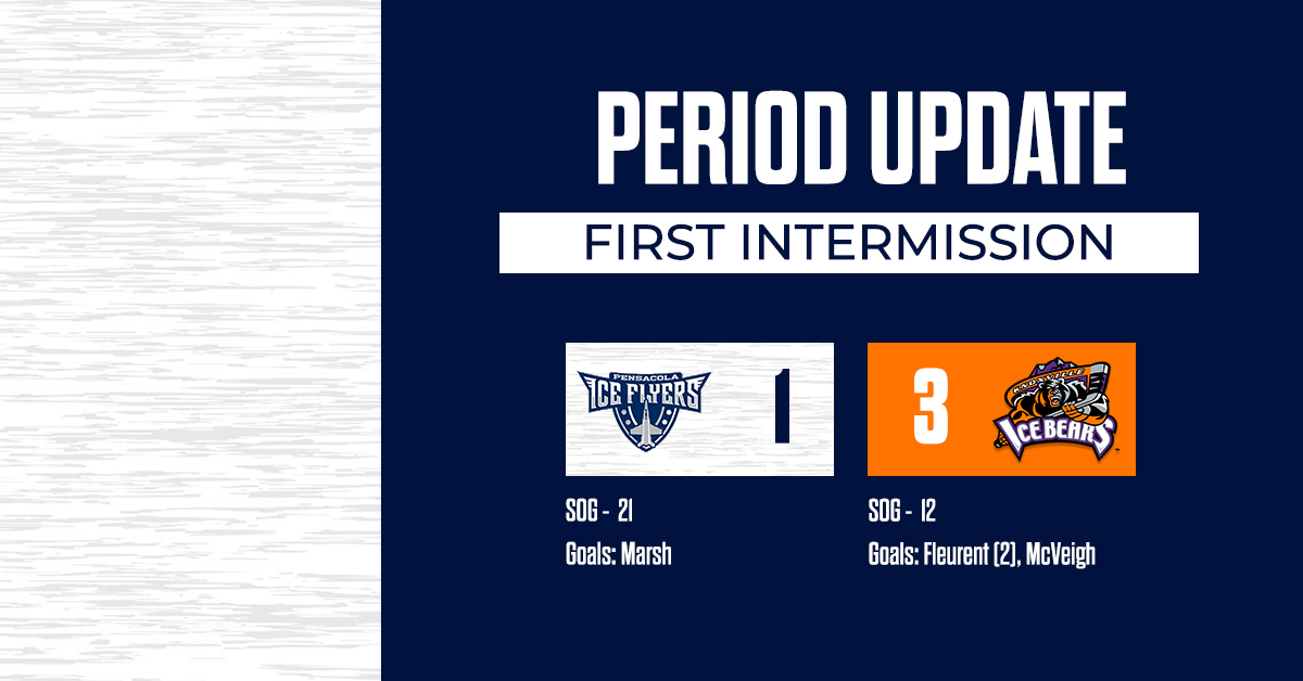 PcolaIceFlyers's tweet photo. End of the 1st. A lot of hockey left in Knoxville! #iceflyers #PENvsKIB https://t.co/40AbOvF20B