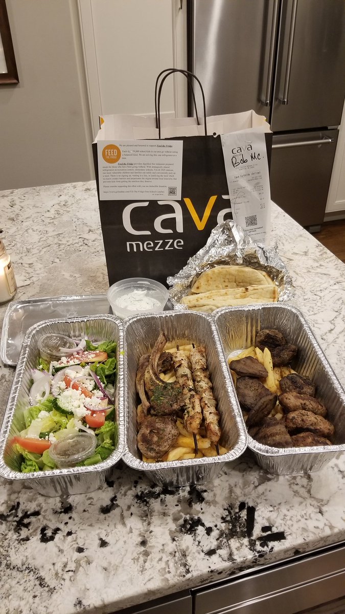 Bob McMahon (@bobbymacboyds) on Twitter photo Is it a special occasion? Just had a delicious Meal from <a href="/cavamezze/">Cava Mezze</a> . Couldn't decide what to get so we got the Chef D Family Meal. Lamb Chops, Chicken Souvlaki, 2 types of Meatball, Gyro, Fries and Salad. 🤤 Is it a special occasion? Just had a delicious Meal from <a href="/cavamezze/">Cava Mezze</a> . Couldn't decide what to get so we got the Chef D Family Meal. Lamb Chops, Chicken Souvlaki, 2 types of Meatball, Gyro, Fries and Salad. 🤤