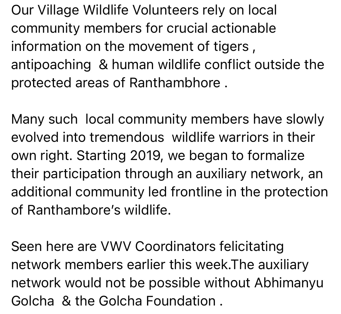 Felicitating the Auxiliary Network 2021 🐅 🐅 🐾 

#wildlifewarriors #Ranthambhore