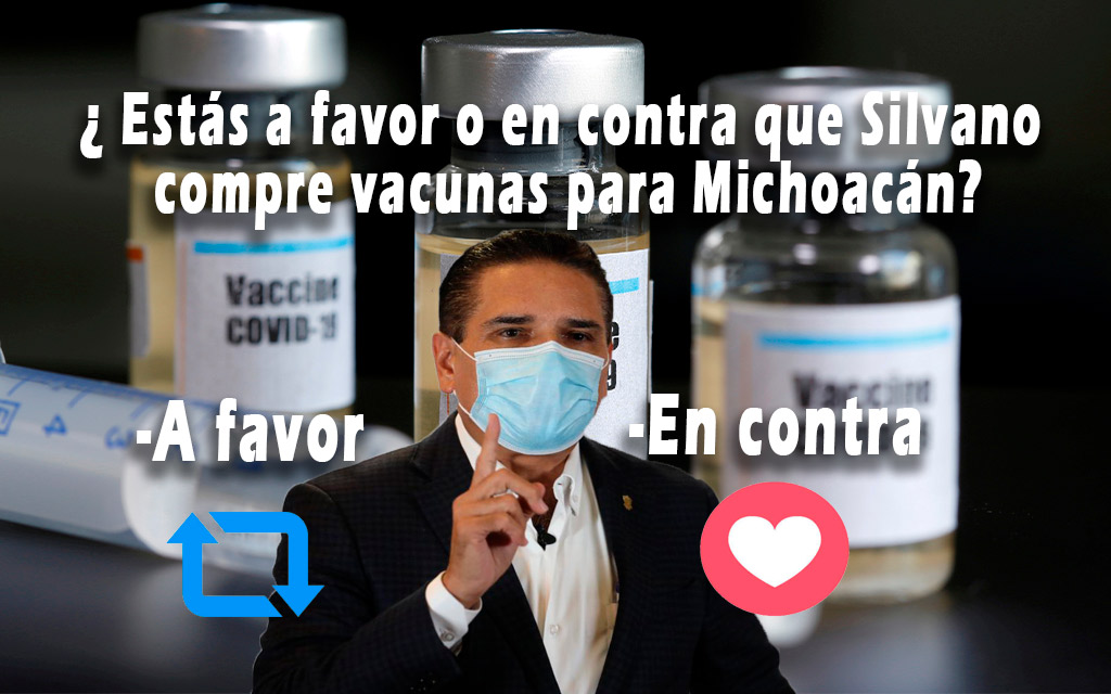 ¿Estás a favor o en contra que Silvano compre vacunas para Michoacán?

-A favor 🔁
-En contra ❤