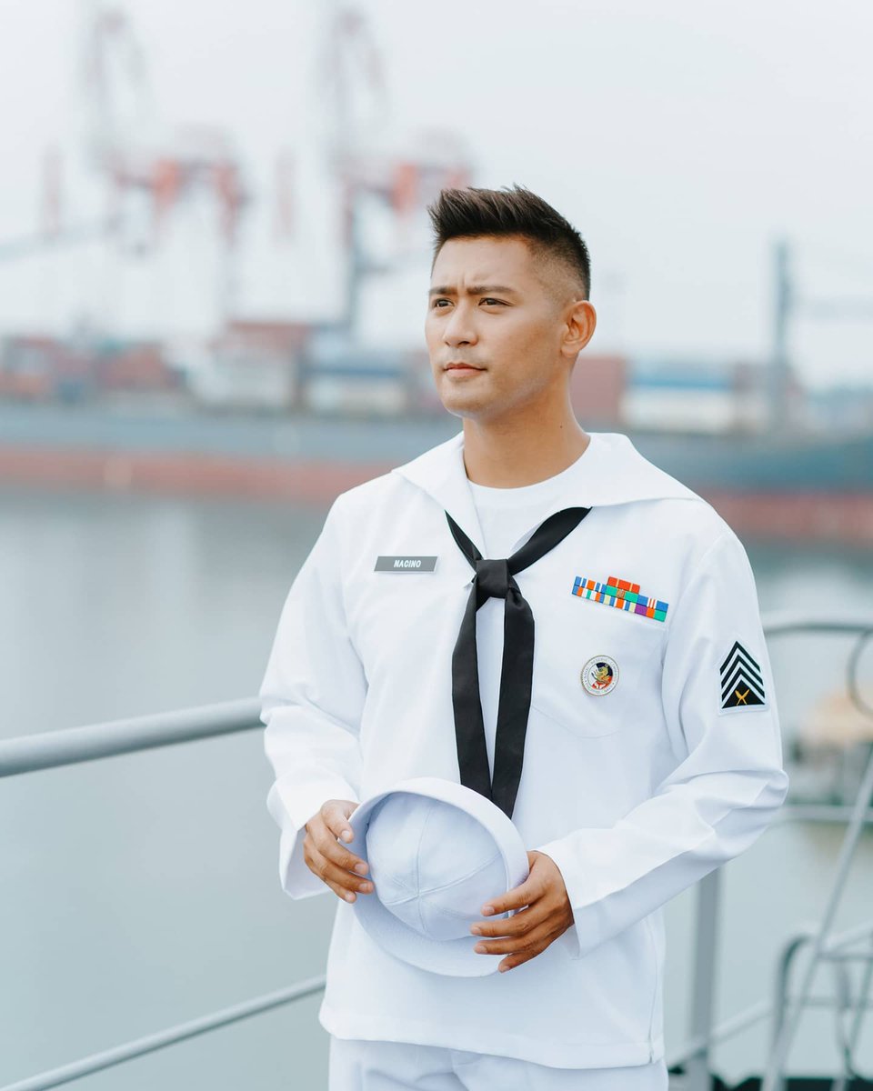 Sailor aboard! The Alpha White Dress B is the uniform of the Enlisted  Personnel in the force for Galas and special occasions. #PhilippineNavy  #GohingToBeNacino