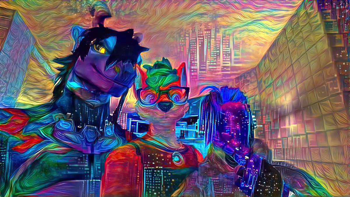 Stokyll's tweet image. A #VRChat picture that I put into #GoogleDeepDream
