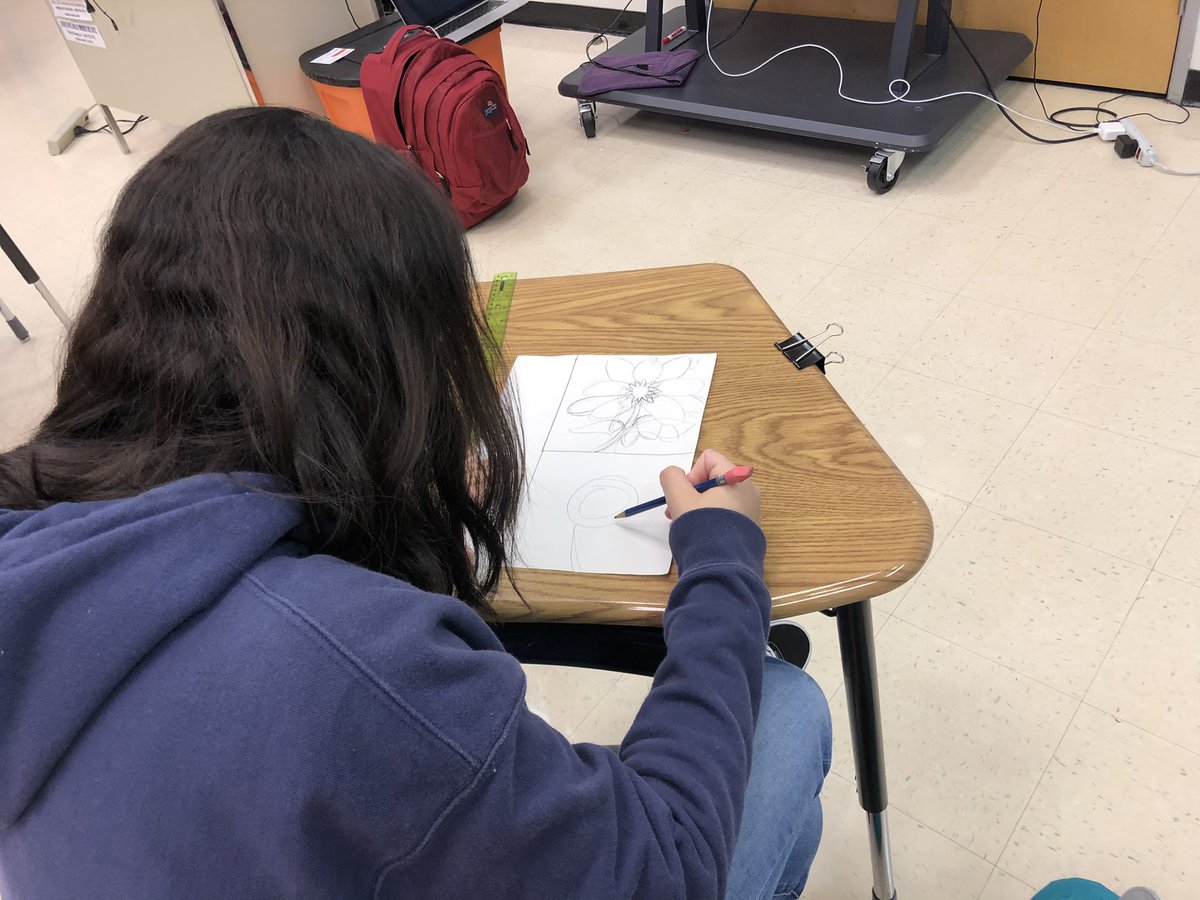 CASpanish1's tweet photo. Today was Fun Friday in Spanish 4 as the class worked with Ms Litvak to design tiles in the style of Antoni Gaudí.  Next Friday we will build our mosaics from broken pottery. https://t.co/h41yKz5cVO