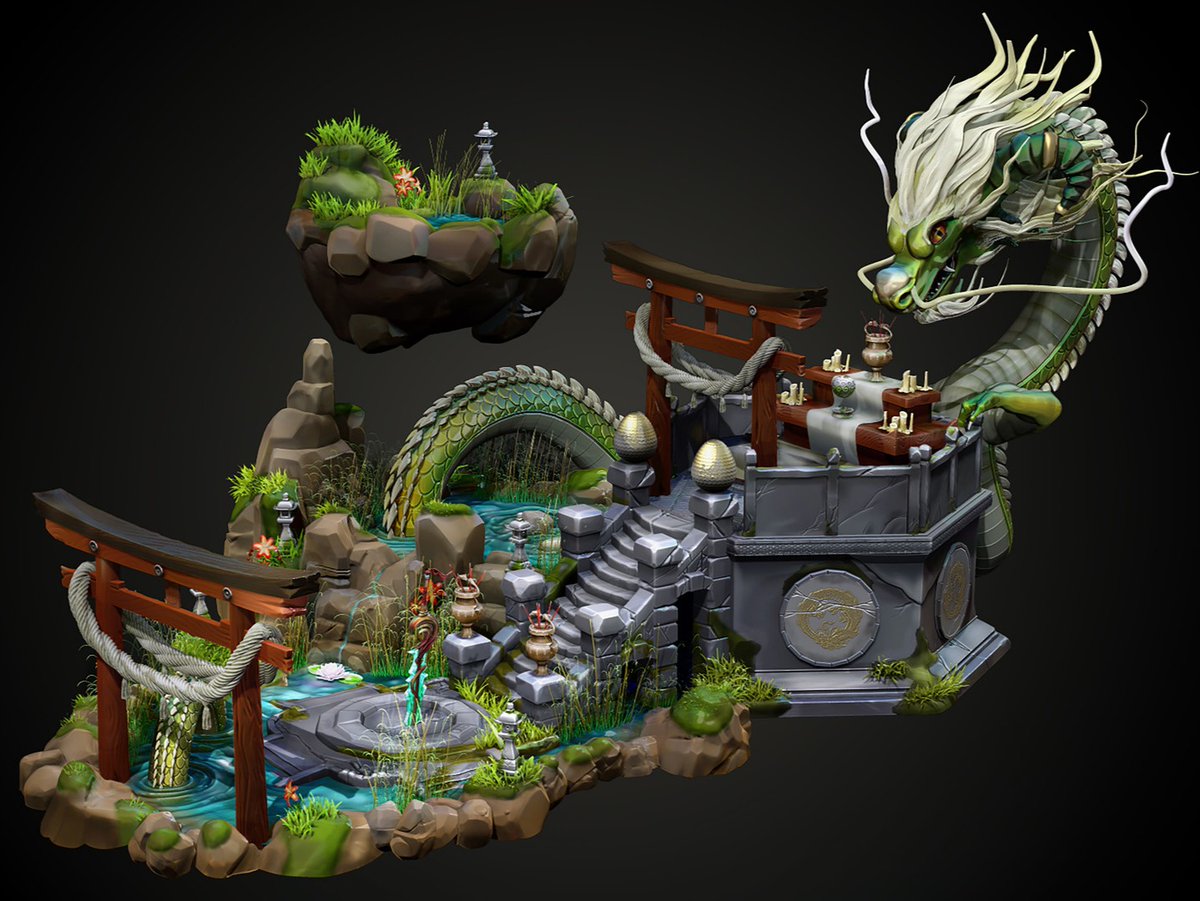 TheRookiesCO's tweet image. Member Level: CONTENDER - Dragon Shrine by De Saveur Ben from @howestDAE University - Digital Arts and Entertainment - therookies.co/projects/951

#Zbrush #Autodesk3dsMax #AdobePhotoshop #3d #3dart #3dartist #artist #art #conceptart #inspiration #gamedev #indiedev #design