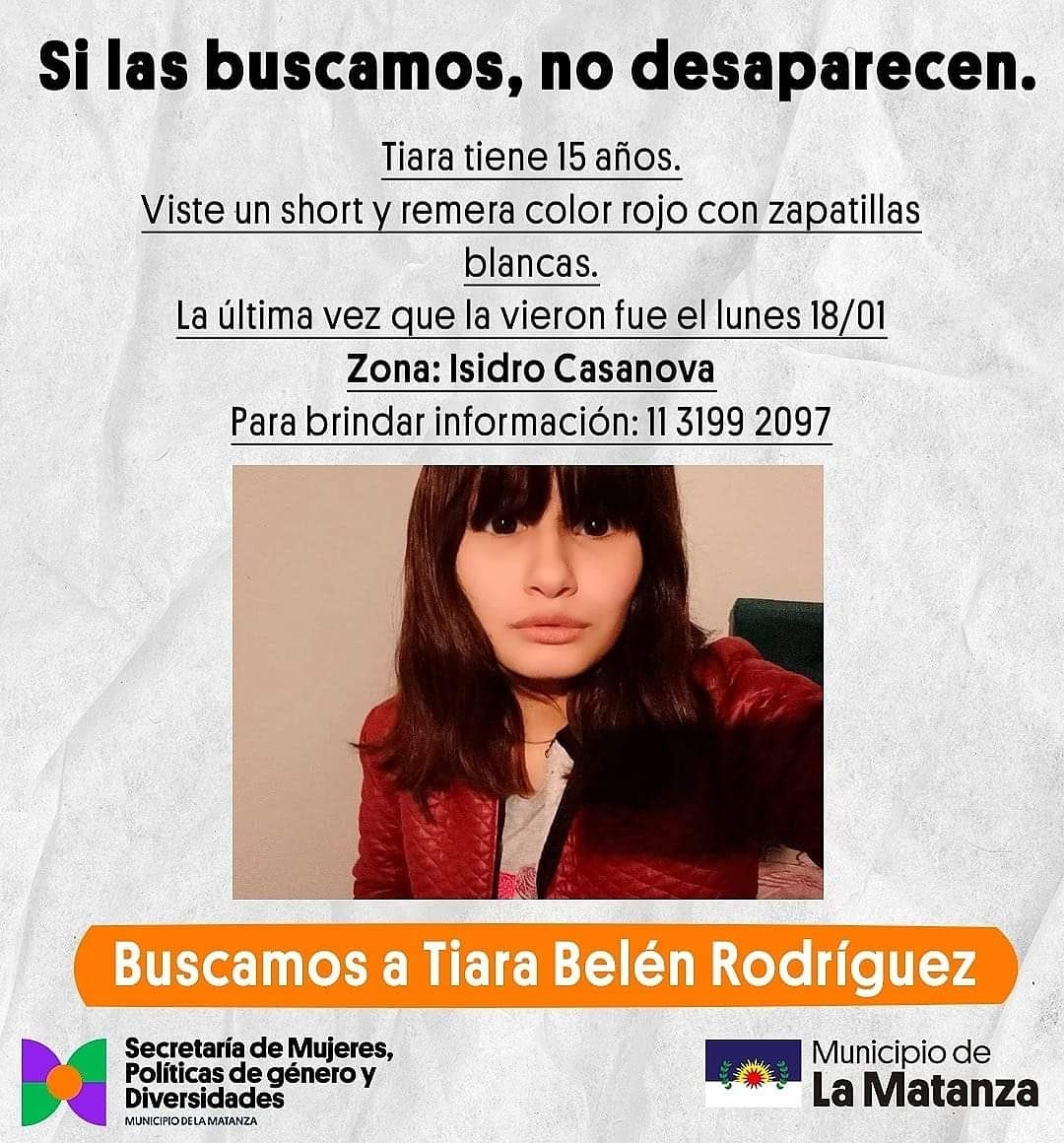 Hola <a href="/prolesteban/">Esteban Prol</a>. Estamos buscando a Tiara Rodriguez. Nos ayudas a difundir? Muchas gracias!