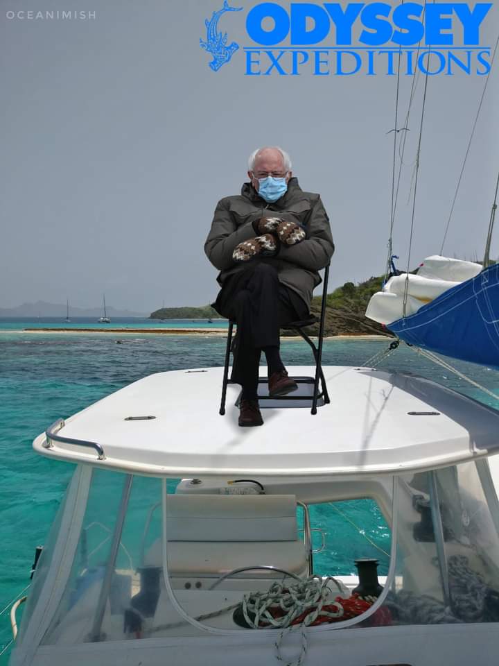 odyex's tweet image. Odyssey Expeditions Teen Adventure Programs created some fun #Berniememes #BernieSandersMittens #odyex #scubacamp #sailingcamp