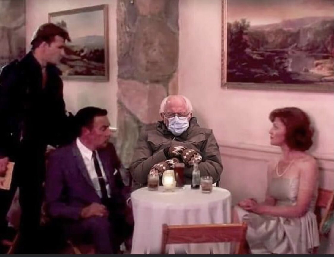 griffith2417's tweet photo. Nobody puts Bernie in the corner! 🤣😂🤣#Berniememes #BernieSandersMittens https://t.co/Rlht3APY3F