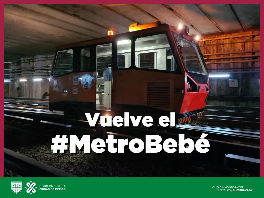 fmpt_cdmx's tweet photo. Conoces al #MetroBebe ?? Es Chiquito pero poderoso, es un maquinón y es fundamental para reanudar la operación de la Línea 1 @MetroCDMX
Su nombre técnico es Dresina, y con ella se supervisan los trabajos de mantenimiento y rehabilitación https://t.co/ogkjlkcJWn