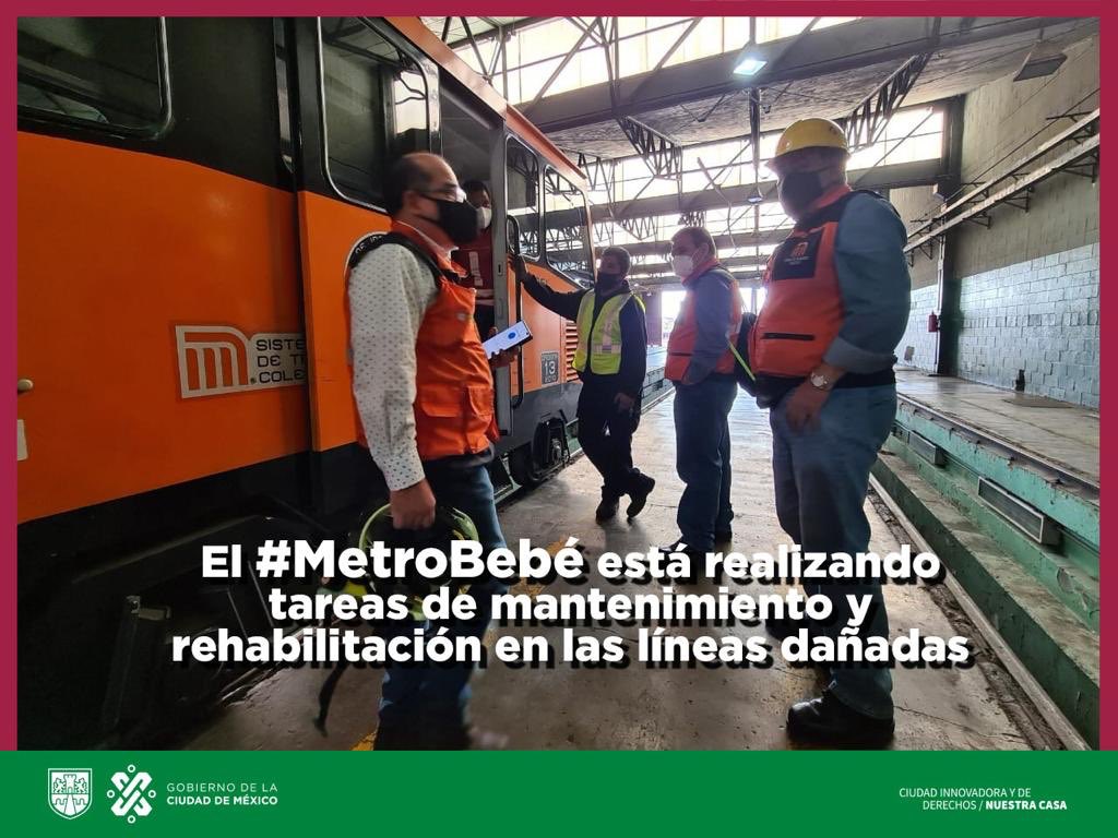 fmpt_cdmx's tweet photo. Conoces al #MetroBebe ?? Es Chiquito pero poderoso, es un maquinón y es fundamental para reanudar la operación de la Línea 1 @MetroCDMX
Su nombre técnico es Dresina, y con ella se supervisan los trabajos de mantenimiento y rehabilitación https://t.co/ogkjlkcJWn