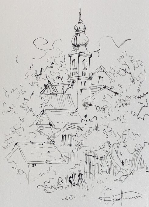 葦ペン風景画のtwitterイラスト検索結果