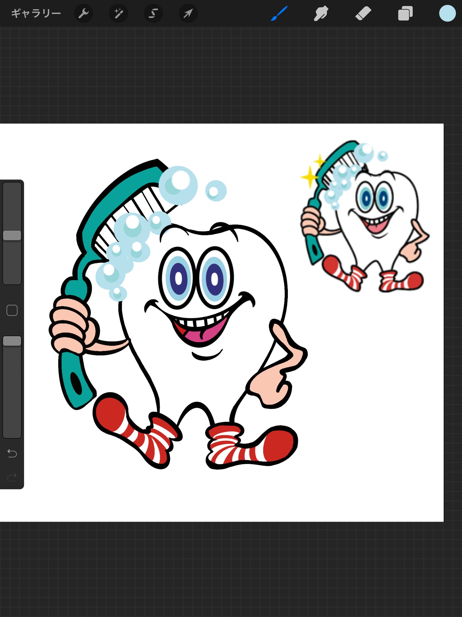 さちお Hbc 知らなくて委員会 パンの人 Procreate の練習にキャラクターのトレース 先日購入したセクシー手袋がハズレで Ipadだと反応してしまうので意味無しでした 手を浮かせたまま描くのが難しく途中が雑になったけど良い練習になった