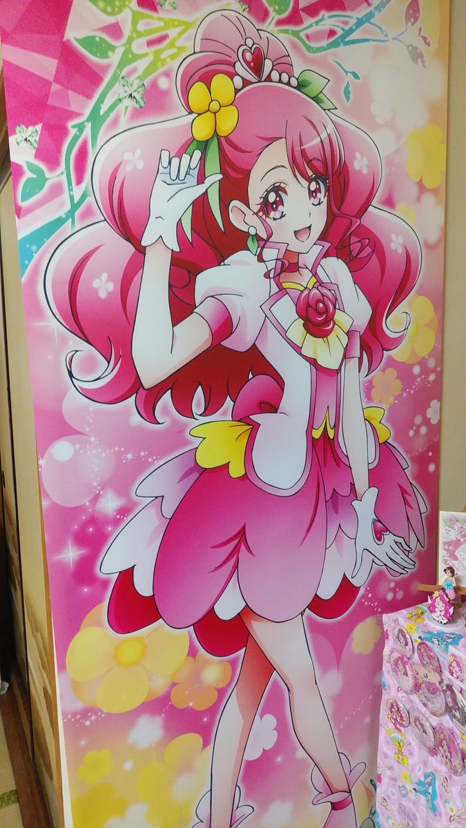 キュアマシェリ ＊ タペストリー HUGっとプリキュア 等身大タペストリー キュアマシェリ