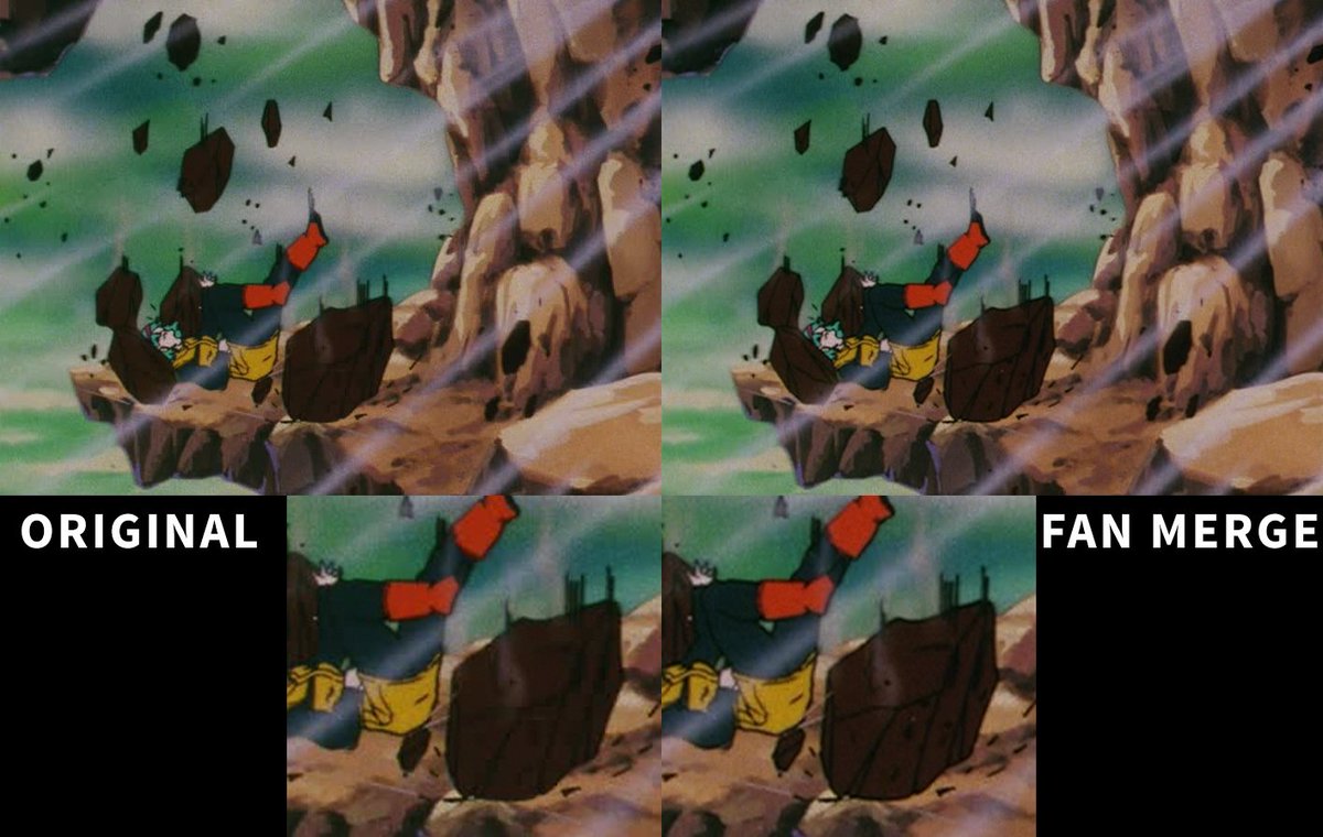 These big brain fans COMBINED the Japanese and American DBoxes to maintain the overall sharper picture of the JP version while also having the clearer dark areas. THIS was the result: