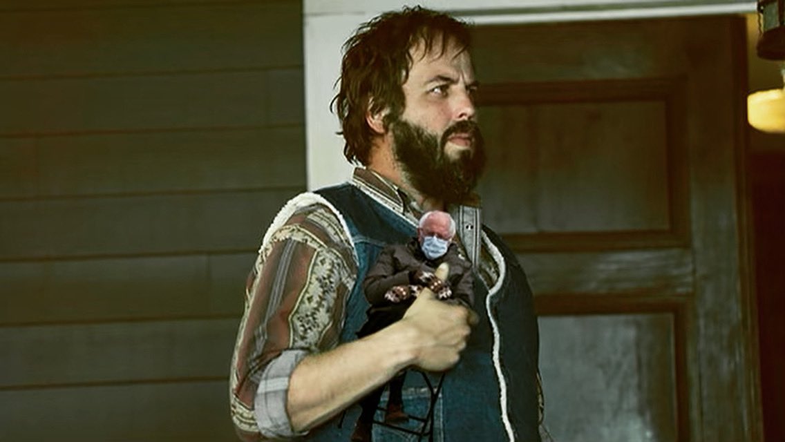 Bear and his Bernie doll. 

#FargoFX #Bernie