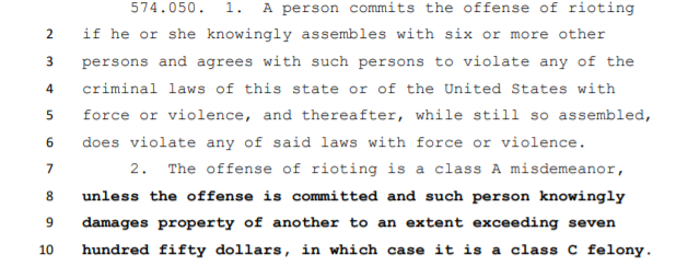 Ninth, SB66 expands the crime of rioting to make it a felony if there is more than $750 in property damage during an unlawful assembly.16/