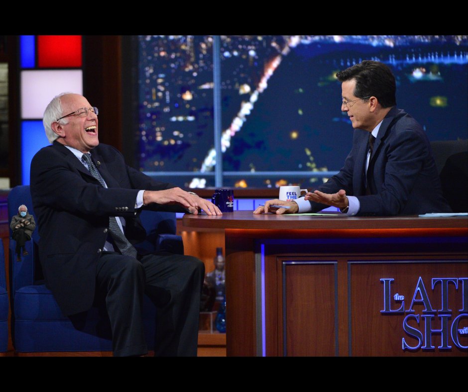 jennies_beans's tweet photo. #Berniememes with @colbertlateshow https://t.co/5OgchciMfB