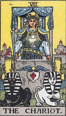 Xander Harris: The Chariot (Brave Warrior)UPRIGHT: Control, willpower, success, action, determinationREVERSED: Self-discipline, opposition, lack of direction