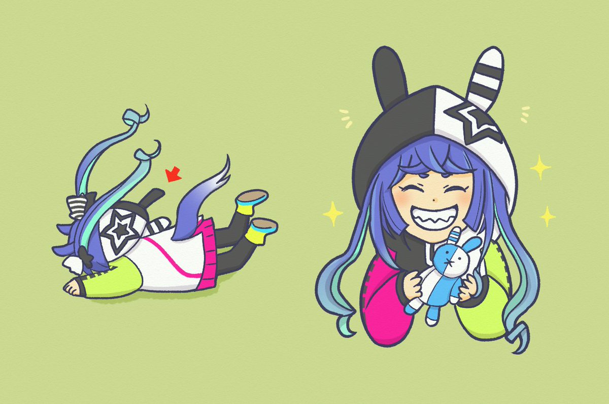 umapyoix2's tweet photo. ターボちゃんよく見たらフードにうさ耳ついてる？？かわいいね https://t.co/GGijBkGT4R