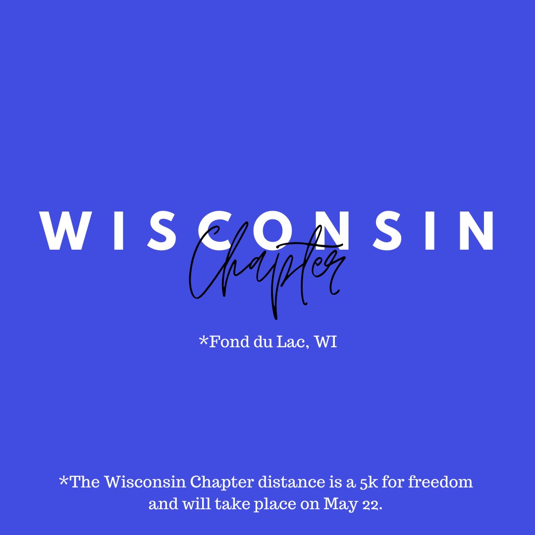 30forFreedomRun's tweet photo. 🧀 CHAPTER ALERT!
Our Wisconsin chapter is BACK!
The date for Wisconsin’s @30forFreedomRun 5k run is May 22, 2021.
We are honored to have Lighthouse Christian Church hosting this chapter for the 5th year in a row!
#30forFreedom #WisconsinChapter #5k #RunRaiseRescueRestore https://t.co/DRJG2q0rlm