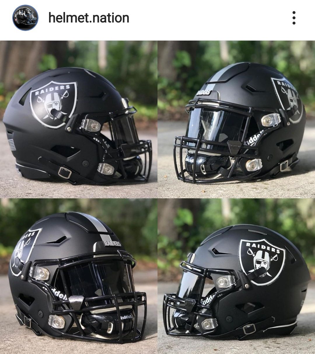 Black raiders helmet sales