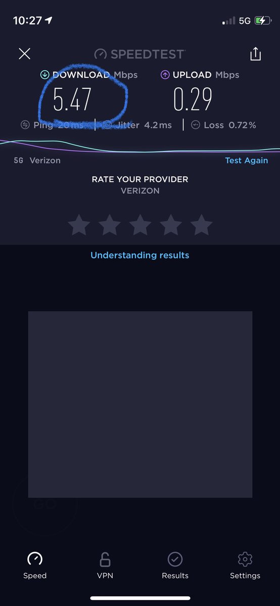CoSherr2's tweet photo. @NevilleRay @MikeSievert @TMobile I think I found the “5” in Verizon 5G 😂 https://t.co/93KPJ7fds6