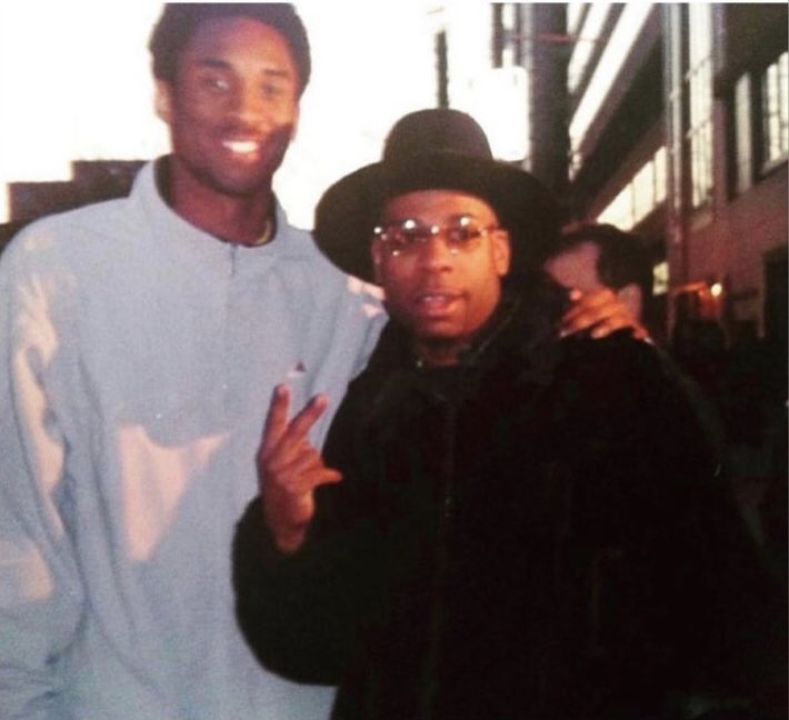 Happy birthday to Jam Master Jay!  Posing with Young Kobe.  Rest in Paradise Kings 