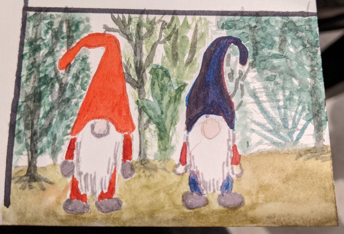 staceymcl's tweet photo. Technically it's a watercolor gnome, but a doodle is a doodle, right? #DoodleTogether https://t.co/Up58YkHDE3