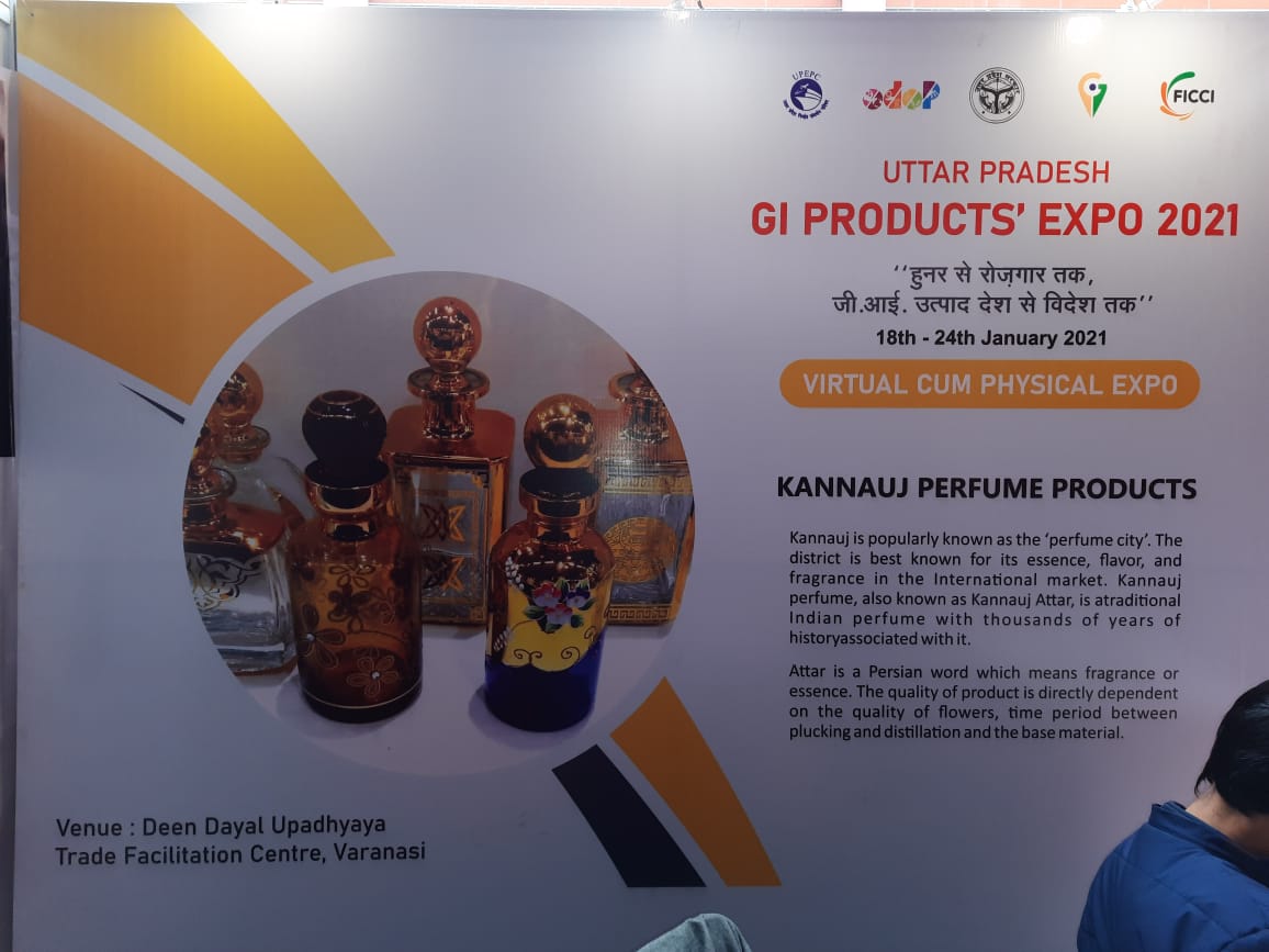 kannaujattarz's tweet photo. We are at Uttar Pradesh GI Products Expo 2021, Varanasi till 24th January 2020. Do visit us and get hands on experience of our fragrances .
@myogiadityanath
@PMOIndia
@CMOfficeUP @UP_ODOP
#KannaujAttarz #AatmNirbharBharat #VocalForLocal #ODOP #upodop https://t.co/yV3w4Oh22s
