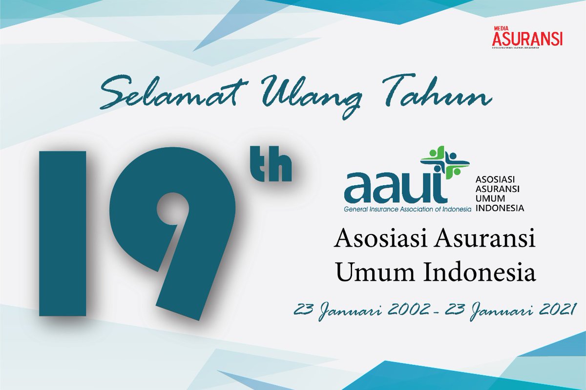 Media_Asuransi's tweet image. Komisaris, Direksi dan Karyawan Media Asuransi mengucapkan: Selamat dan Sukses Hari Ulang Tahun Asosiasi Asuransi Umum Indonesia (AAUI) ke 19 tahun

#AsuransiUmum
#AAUI
#MediaAsuransi
#AsuransiIndonesia
@AAUI_ID