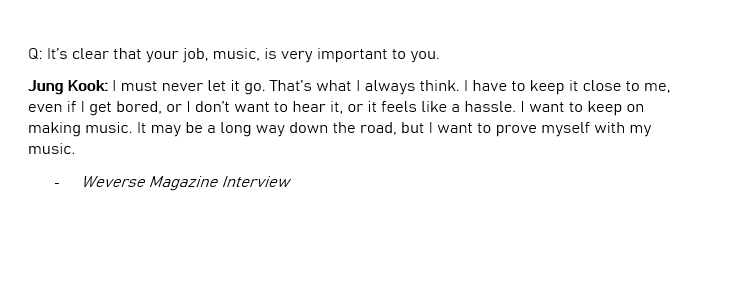[on THE IMPORTANCE OF MUSIC TO HIM]