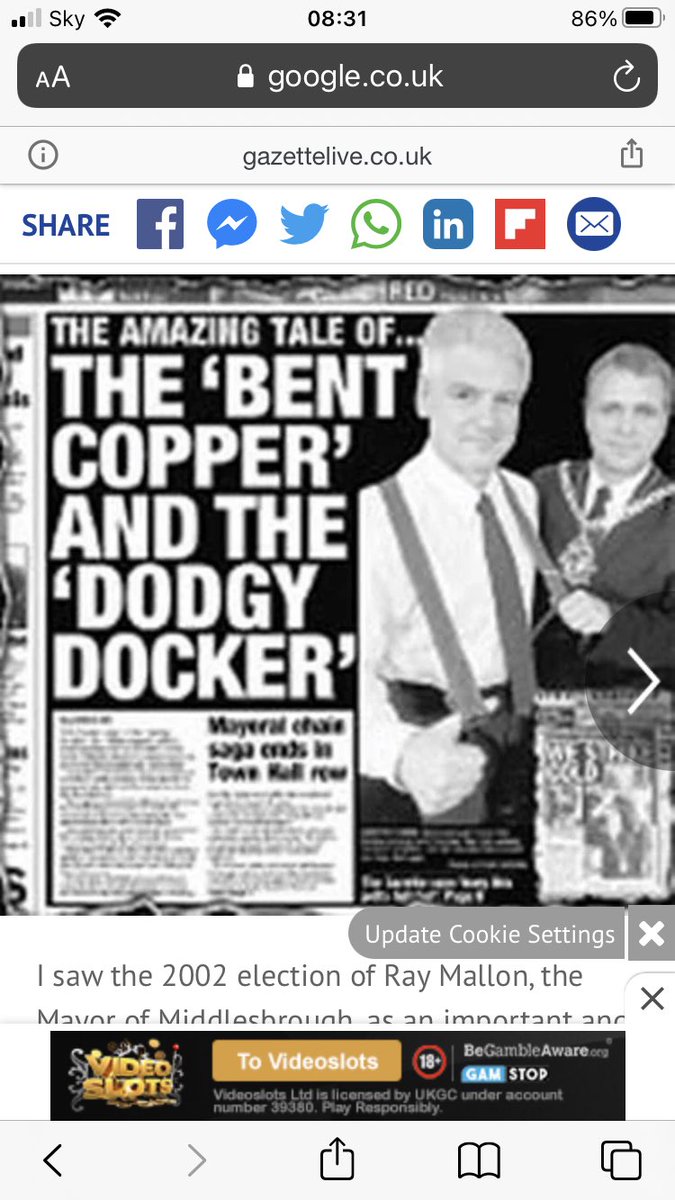 We also dared to challenge the most powerful people in Teesside- Ray Mallon and Steve Gibson. Many thanks to  @stevedyson ( Dodgy Docker and Bent Copper front page)and  @DarrenThwaites for their fearless leadership and courage. 2