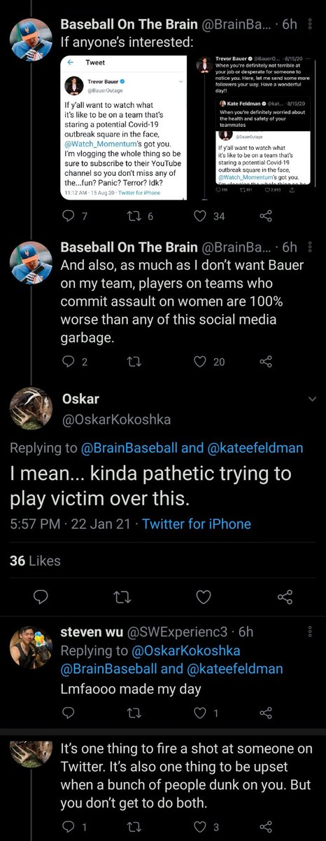  @TheAthletic  @Ken_Rosenthal Directly in reply to the reporter. Notice how one dismisses this because it's not as bad as assault.