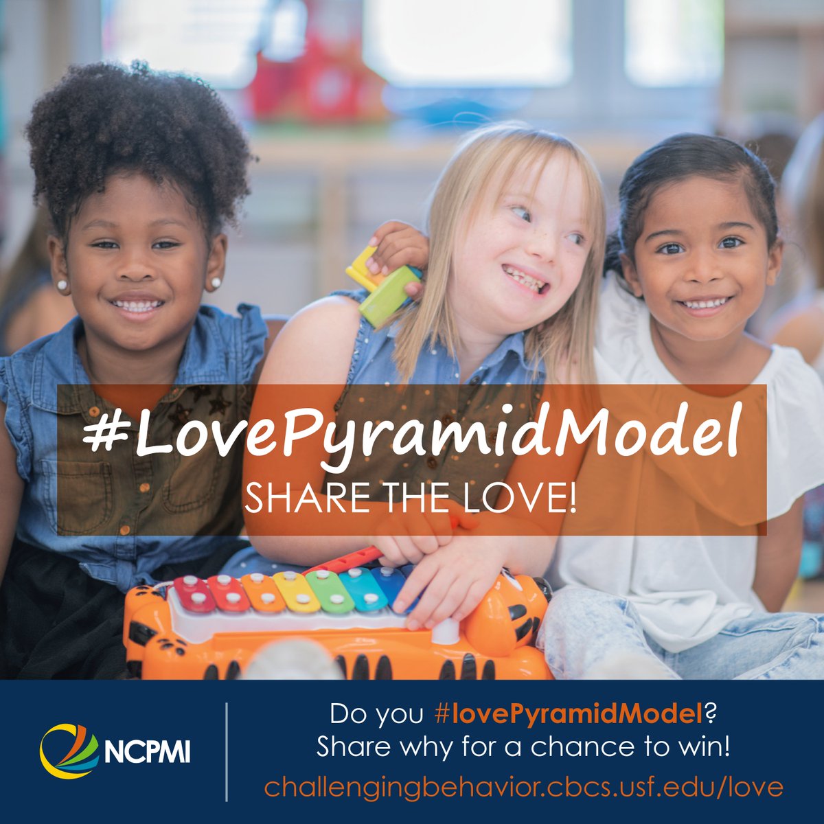 PyramidModel's tweet photo. Let's show some love for the #PyramidModel! Share your thoughts, positive outcomes, and success stories with the hashtag #LovePyramidModel. Post by Valentine's Day for a chance to win a copy of "Unpacking the Pyramid Model"! More info at https://t.co/jAm6SgANGp https://t.co/E1BvFywFGj
