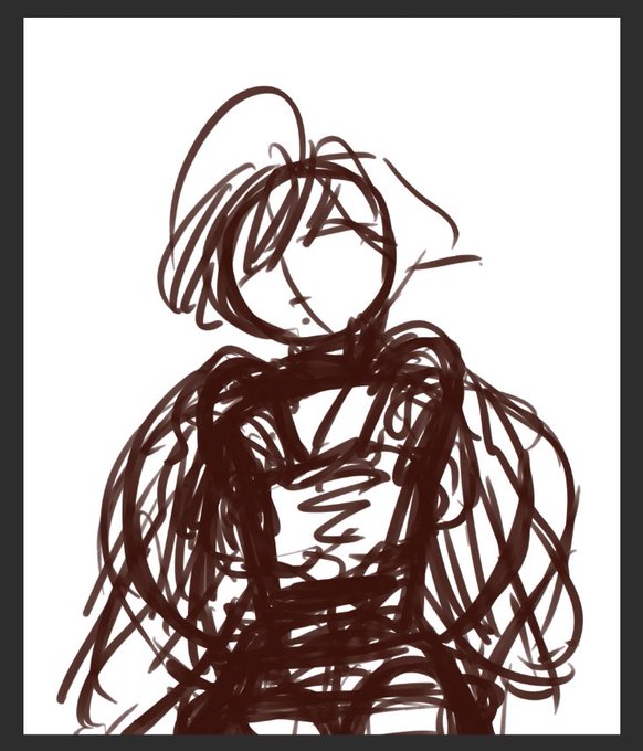 進捗上げうざくてすんません
ラフと下書き 今から線画描くぞ(早よ塗れよ) 