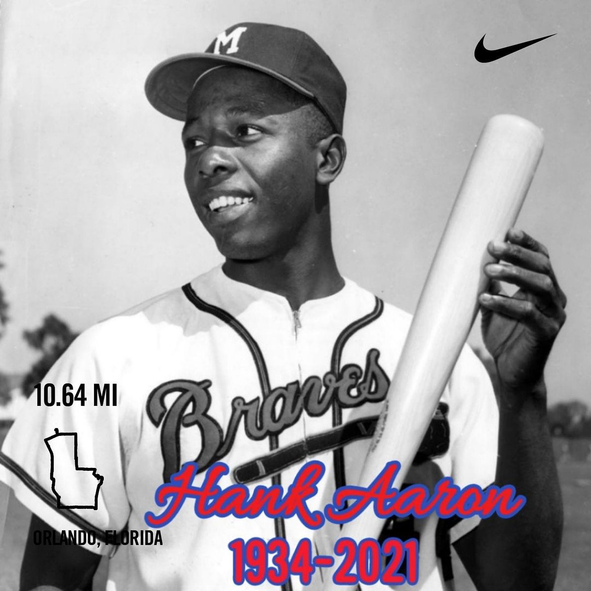 DEOliverSr's tweet photo. RIP #HankAaron, Baseball Ball Legend!
#RipHankAaron #HomeRunKing #Legend #HammerInHank 
Ran 10.64 mi w/Nike⁠ Run #BuiltbyGOD #PoweredbyJESUS #TeamOJB #RunningDad #AutismDad #HisFightisMyFight #USArmyRetired #SoldierforLife #TeamRWB #NikeRunning #DiverseRunnersWorld #IRunwithMaud https://t.co/xw5i48IUGT
