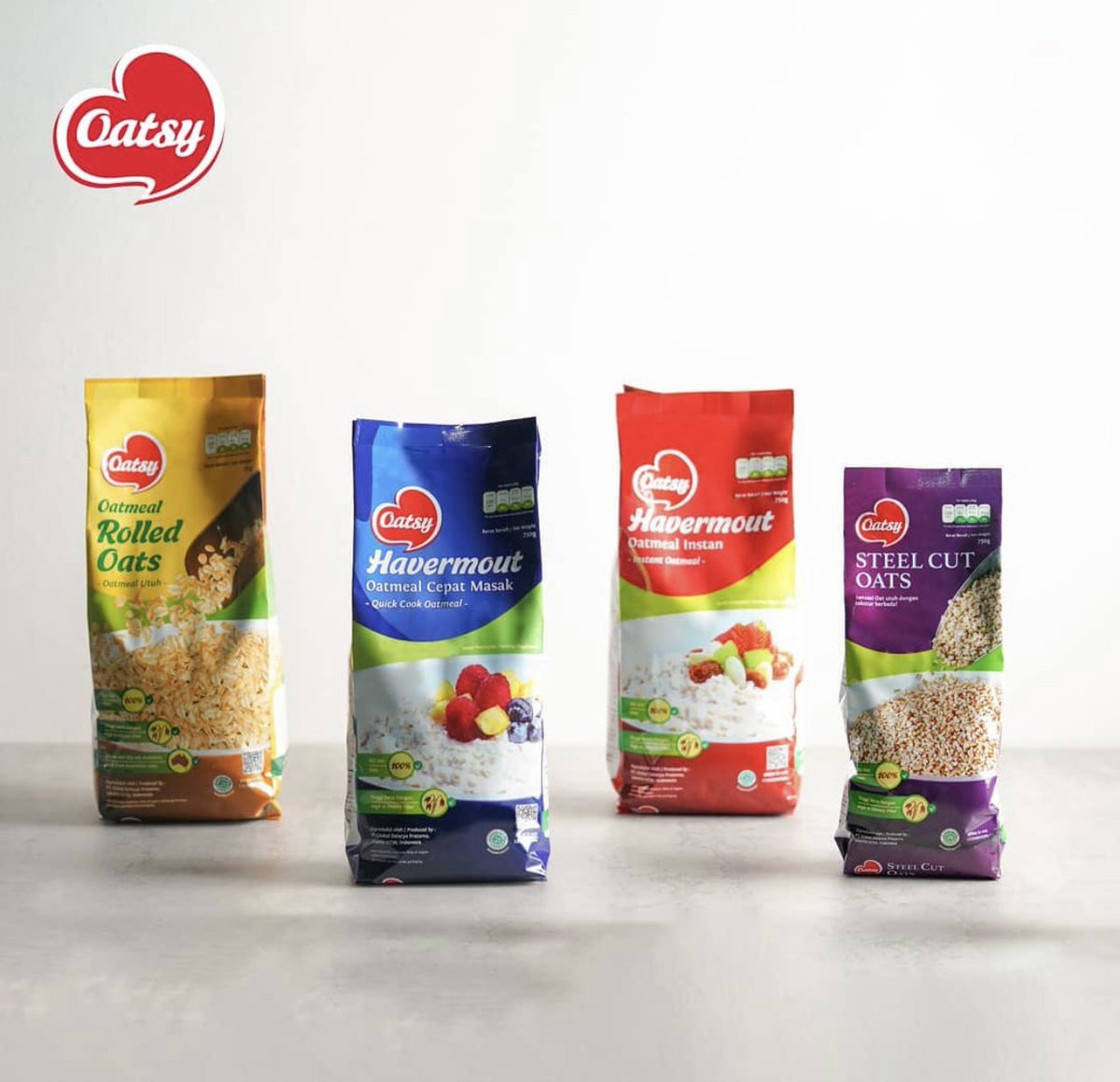 MyOatsy's tweet photo. Take your pick! Buat pilihan yang cocok untuk tubuh sehatmu. #oatsy #myoatsy #oats #rolledoats #steelcutoats #instantoats #quickoats #wholegrains #wholefood #allnatural #Veganuary #veganfood #plantbasedfood #diet #dietfood #breakfast #goodmorning #goodforyou #makansehat #weekend https://t.co/HkwgEQIq3y