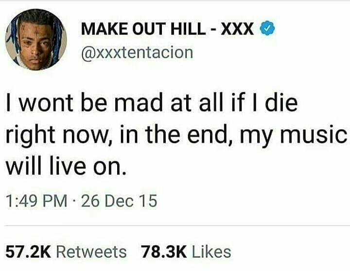 Many people believe that X predicted his own death because of snapchat stories and a music video that were posted just days before the incident. I remember that unfortunate day like it was yesterday. Just getting out of practice...