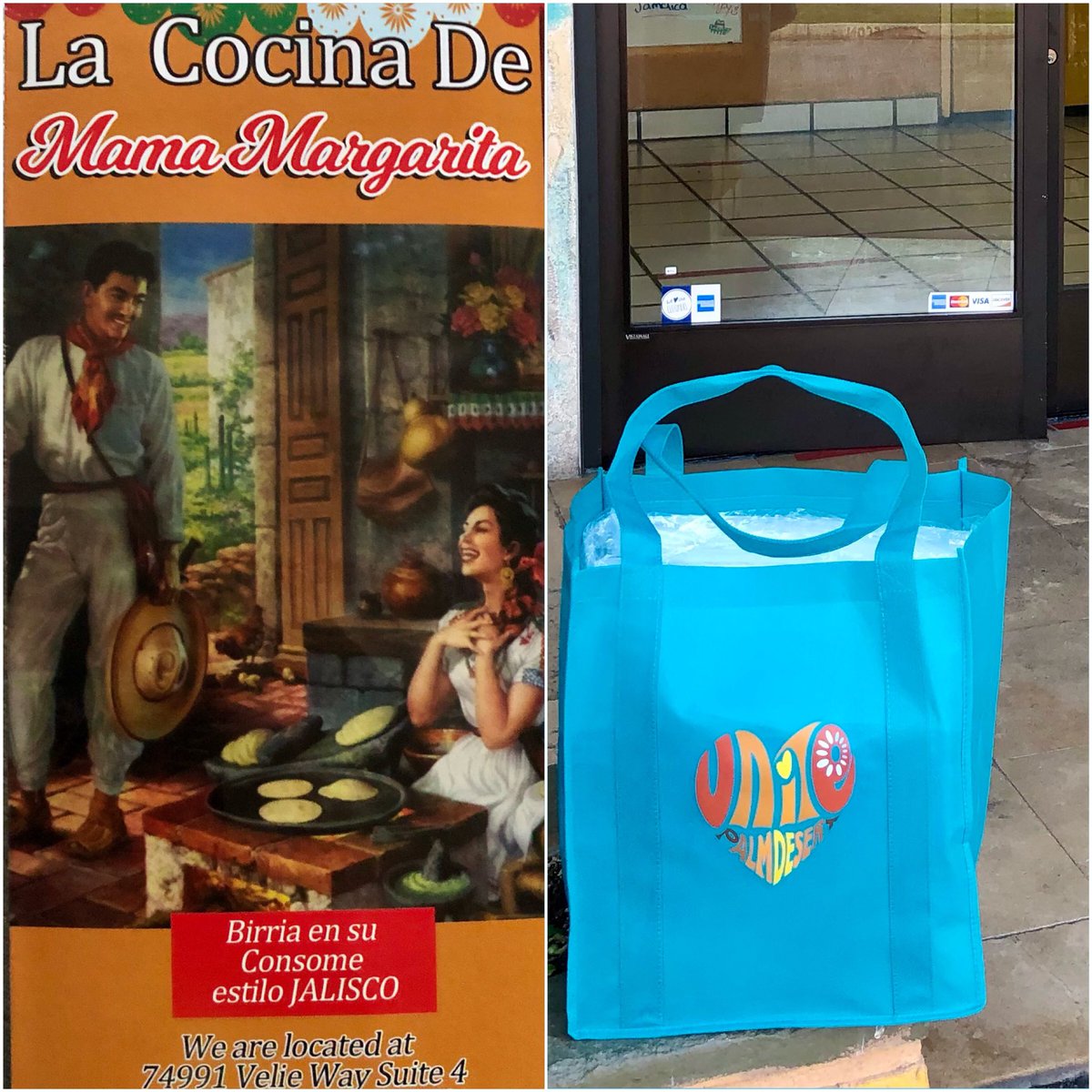 PPE delivery to Cocina de Mama Margarita from the City of Palm Desert and CVEP. #unitePalmDesert #realpalmdesert #dinepalmdesert