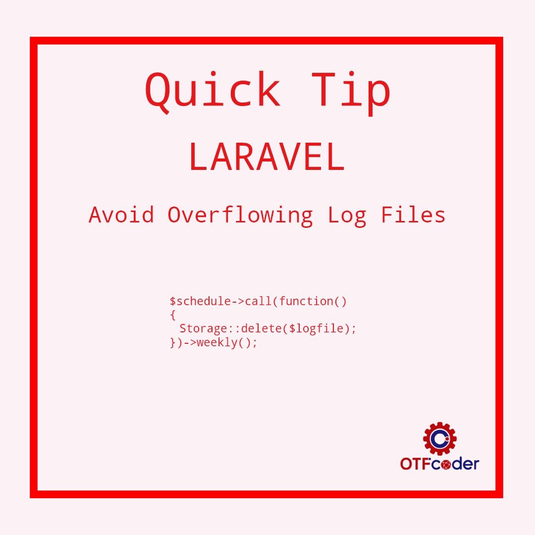 OTFCoder's tweet image. #Laravel Tip for the Day...

𝗔𝘃𝗼𝗶𝗱 𝗢𝘃𝗲𝗿𝗳𝗹𝗼𝘄𝗶𝗻𝗴 𝗟𝗼𝗴 𝗙𝗶𝗹𝗲𝘀

Follow us on Facebook, Instagram, LinkedIn, Pinterest, Tumblr, And Twitter...for more Tips and Updates.

#avoidoverflowing #logfiles #log #laraveldevelopers #laraveltips #laravelphp #otfcoder