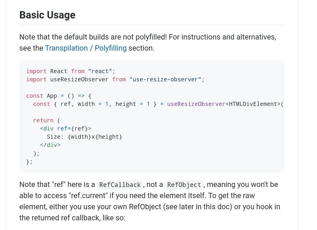 The point is that you can very easily abstract away the onResize logic into a modifier, and that once you've done so, the entire API is "stick it on an element".For reference, here's a pretty good version of a hook API for the same thing.