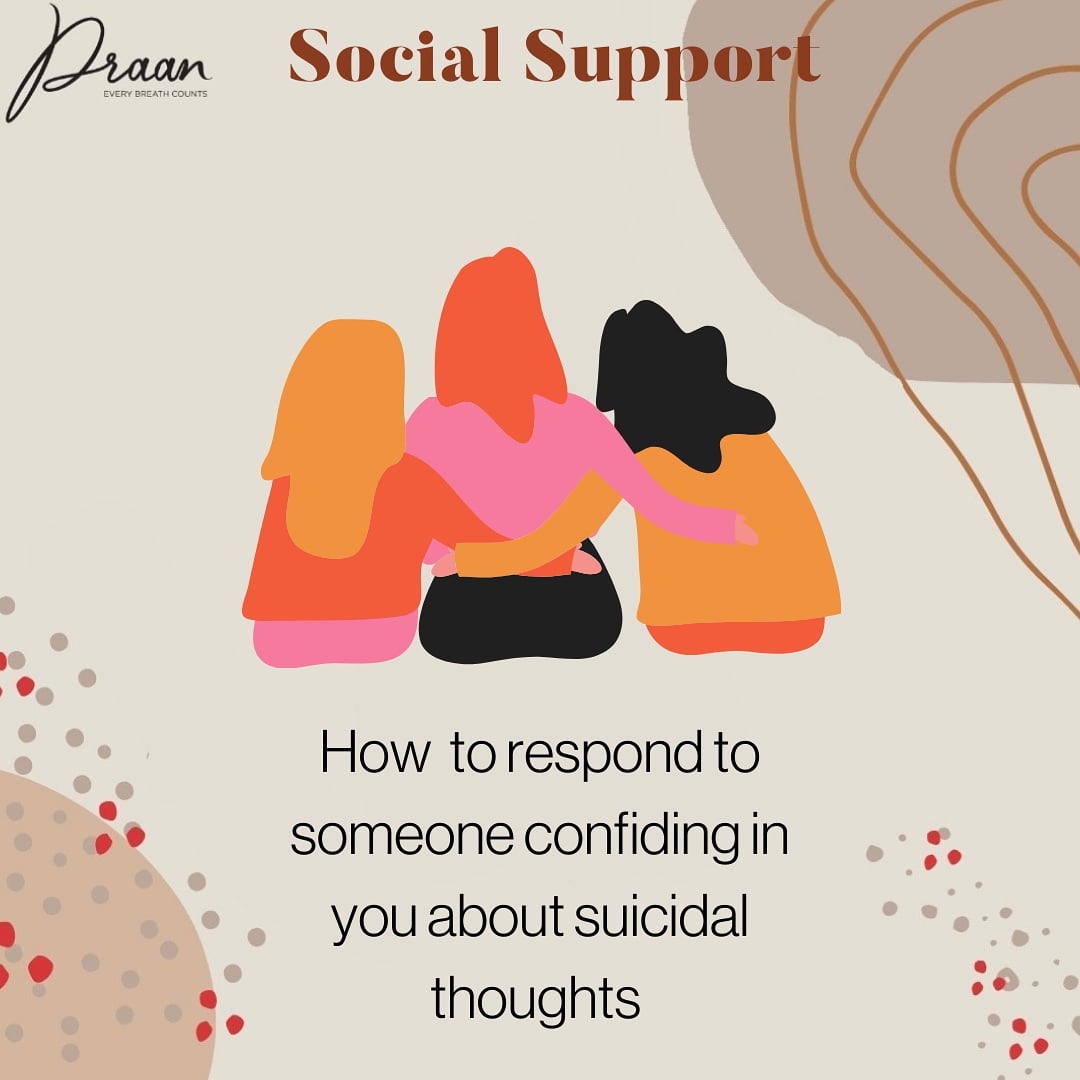 -Don't Judge : Judging them will ensure they do not open up again. Acknowledge how they feel, do not be dismissive.
#socialsupport #mentalsupport #supportafriend #supportforcause #caresupport #mentalhealthsupport #support #praanfoundation #mentalhealth #mentalhealthawanress