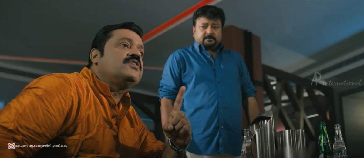 2. Bring new character who knows hero's past:Suddenly introduce a character to explain others what a brilliant guy hero is. Here Joshiy leaves no stone unturned as he brings Suresh Gopi to tell Lalu Alex that Jayaram is"Indian Military Wing's commanding officer Major Sreekumar"