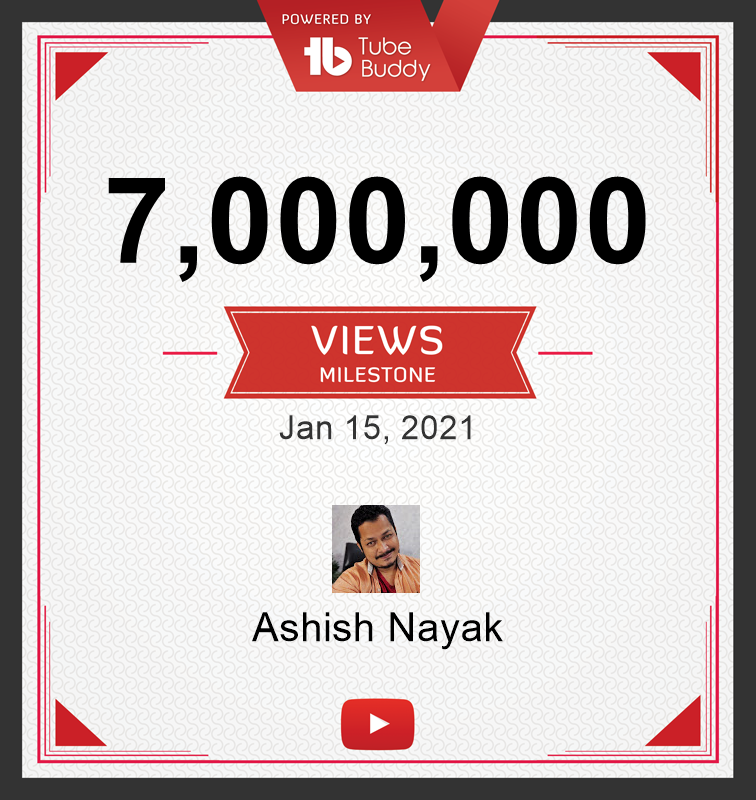 ashishnayakone's tweet photo. Hit 7M Views On @YouTube Videos
Thanks !!
#YouTube #7mviews #Viral https://t.co/8RFdgDRSQ4