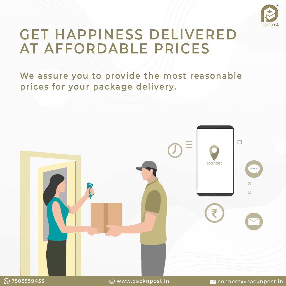 pack_n_post's tweet photo. Get happiness delivered at affordable prices. We assure you to provide the most reasonable prices for your package delivery. 
.
.
.
#packnpost #happiness #delivered #affordable #courier #service #courierservice #easy #safe #reliable #parceldelivery #bestcourierservice #shipping https://t.co/k5FrghxAZ4
