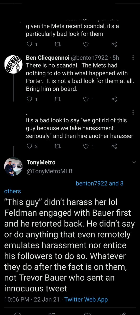  @TheAthletic  @Ken_Rosenthal Your coverage of Porter should have reflected how the Mets asked 0 women about him before hiring him & how they revealed identifying info of the victim to reporters. You should explain how Bauer directed his followers to harass someone.