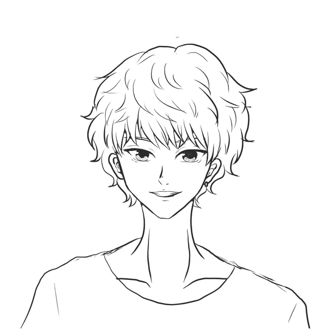 魅力のあるキャラクターを描けるようになりたい!と日々思っていたのでググったら顔のパーツの比率的なものを見つけたから描いてみたあとかっこよく見える前髪とかも組み合わせてみたら主人公の横に居そうな感じの人は描けた主人公とワーキャー言われる感じのキャラ描けるまで早よ到達したい 